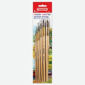 Кисти ПИФАГОР набор 6шт