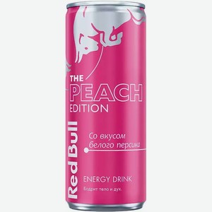 Энергетический Б/А Напиток Red Bull Peach Edition Со Вкусом Белого Персика Ж/Б 0,25Л