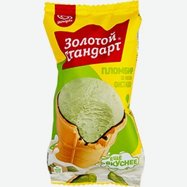 Мороженое Пломбир Золотой Стандарт, Инмарко, Со Вкусом Фисташки, Гост, 90 Г