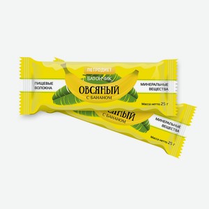 Батончик Петродиет овсяный с бананом на фруктозе, 20 г