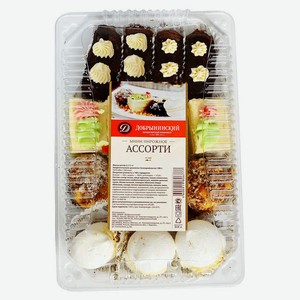 Мини пирожные «Добрынинский» Ассорти охлажденные набор 14 шт, 315 г