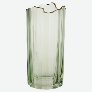 Ваза Actuel Грани стеклянная зеленая, 24,8 см