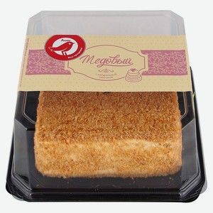 Торт бисквитный АШАН Красная птица Медовый со сметаной охлажденный, 500 г