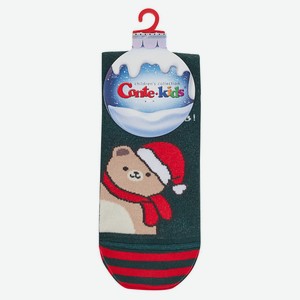 Носки детские Conte Kids Новогодние темно-зеленые, р.16-18