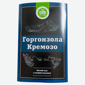 Сыр мягкий Горгонзола Кремозо Eco Village с голубой плесенью 70% БЗМЖ, 90 г