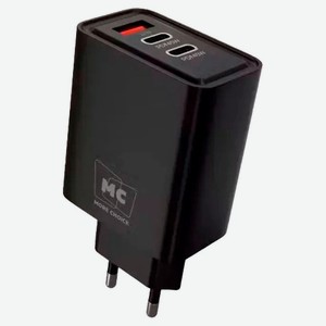 Сетевое зарядное устройство More Choice 1USB+2TYPE-C 3.0A NC90 черное