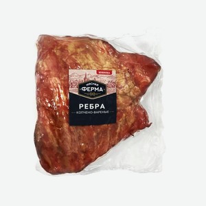 Ребра свиные Мясная Ферма копчено-вареные, 100 г