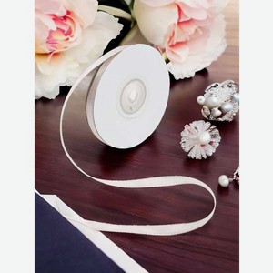 Лента Айрис атласная упаковочная флористическая 6 мм 22.86 м 146 кремовый