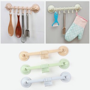 Вешалка с крючками для ванной/кухни 30 см, 6 крючков ( нагрузка до 5 кг)