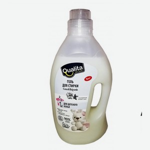 Гель для стирки Детского белья без фосфатов 2 литра Флакон ТМ Qualita, ООО Коттон Клаб