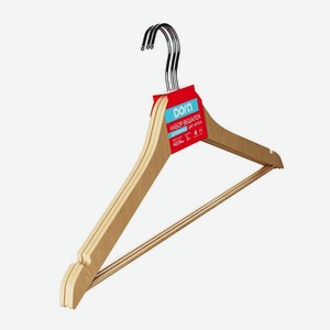 DORA Вешалка деревянная  Береза , 3шт., цвет  береза 