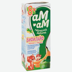 Бифилайф Ам-Ам Яблоко банан детский 2.5% 210г