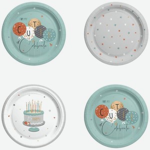 Тарелки City Home Trade 18см Г12 одноразовые в ассортименте, 6шт., 6 шт