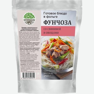Фунчоза КРОНИДОВ со свининой и овощами, 250г