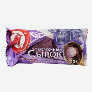 Рожок творожный АШАН Красная птица с черникой 23% 40 г