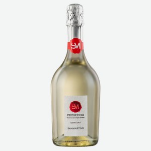 Игристое вино San Martino Prosecco белое брют Италия, 0,75 л
