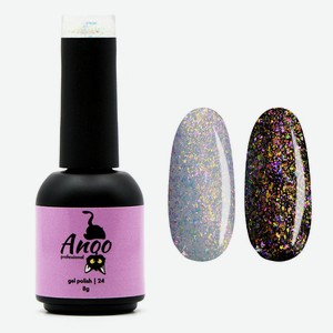ANQO Гель-лак с эффектом втирки, 24 оттенок