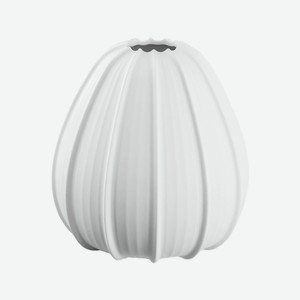 MANDARIN DECOR Керамическая ваза для цветов и сухоцветов декор дома, размер: 16 см, цвет: белый