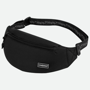 HEIKKI Сумка на пояс RIO, два отделения, регулируемый ремень, черная с бел, цвет: Мультиколор, размер: 12