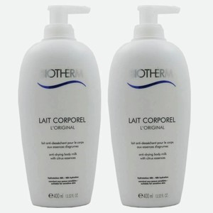 BIOTHERM Увлажняющее молочко для сухой кожи тела Lait Corporel, 2 x 400 мл