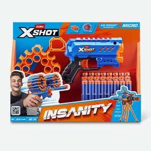 Игровой набор с бластером ZURU XSHOT INSANITY MICRO с 24 стр