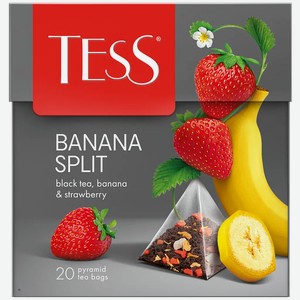 Чай чёрный Tess Banana split в пирамидках 1,8г×20