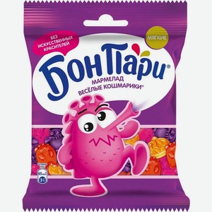 Мармелад Бон Пари Веселые кошмарики жевательный 75г, 75 г