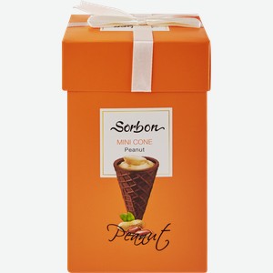 Конфеты SORBON мини-рожок арахис и воздушные зерна, 200г