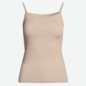 Майка женская «Каждый день» на бретелях бежевая, р.52