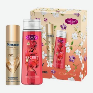 Подарочный набор Парфюмированный дезодорант Рексона 150мл + Гель для душа Camay 250мл в ассортименте