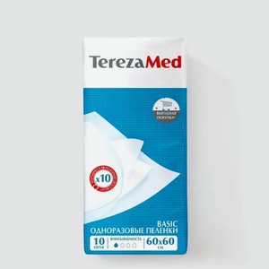 Пеленки одноразовые «TerezaMed» Basic 60×60, 10 шт, 0,3 г