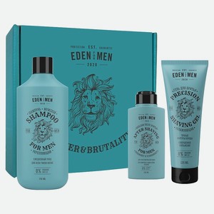EDEN Подарочный набор Шампунь For men +гель для бритья For men +бальзам после бритья For men, 250мл+250мл+100мл