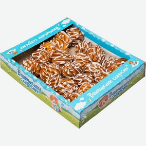 Печенье Ванюшкины Сладости Пышка-хвастунишка заварное в белой глазури 270г, 270 г