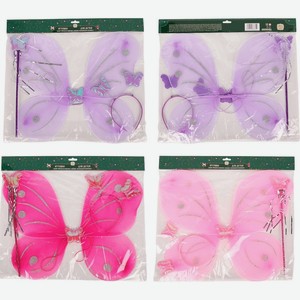 Набор Главные по чуду Крылья бабочки, ободок, волшебная палочка в ассортименте 1шт., 1 шт