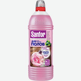 Средство Для Мытья Полов Санфор, Ультра Блеск, Цветочный Фреш, 1 Л