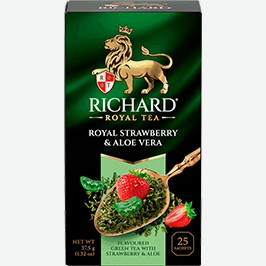 Чай Зелёный Ричард, Земляника И Алоэ Вера, 25 Пак.