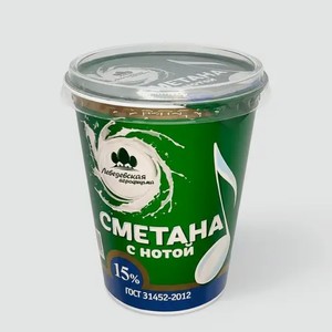 Сметана 15% «Лебедевская агрофирма», 320 г