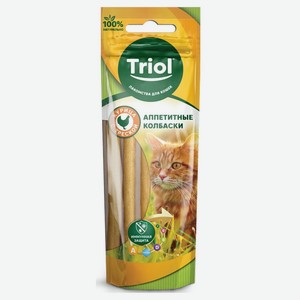 Лакомство для кошек Triol колбаски из трески и курицы, 40 г