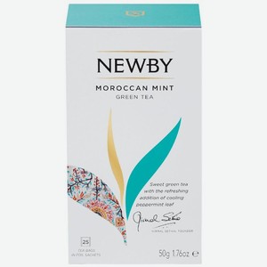 Чай зёленый Newby Марокканский с мятой байховый 25х2г, 50 г