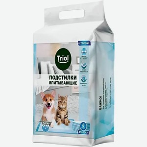 Подстилка Triol впитывающая для туалета 45х60см 6шт., 6 шт