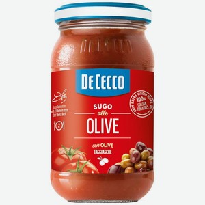 Соус De Cecco Sugo Alle Olive томатный с оливками, 200г, 200 мл