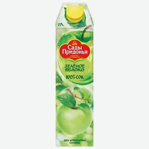 СОК САДЫ ПРИДОНЬЯ ЗЕЛЕНОЕ ЯБЛОКО 1Л. Цена указана по карте  Премия . Цена без карты 89,45 руб