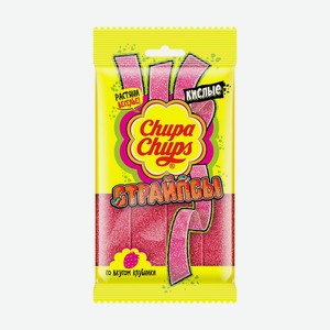 Мармелад, Chupa Chups, страйпсы со вкусом клубники, 100 г