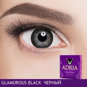 ADRIA Цветные контактные линзы, Glamorous, Black, -2.50 / 14.5 / 8.6, 2 шт