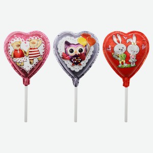 Шоколад фигурный молочный «Золотое Правило» Сердечко на палочке 25 г, 1 шт в ассортименте