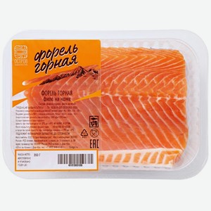 Форель Форель горная филе на коже охлажденная 350г, 350 г