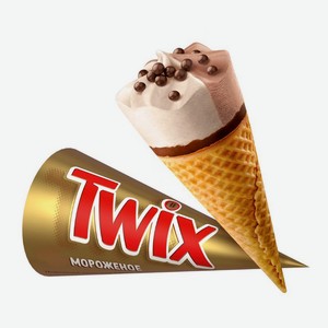 Мороженое Twix с рисовыми шариками рожок БЗМЖ 68 г