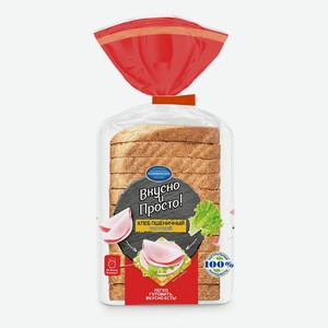 Хлеб пшеничный Вкусно и Просто Тостовый нарезной, 320 г