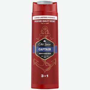 Гель для душа мужской и шампунь Old Spice Captain, 400мл