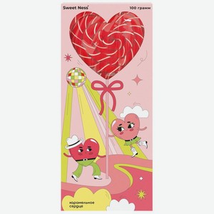 Карамель Sweet Ness леденцовая фигурная на полочке со вкусом клубники, 100г